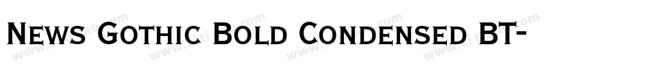 News Gothic Bold Condensed BT字体转换